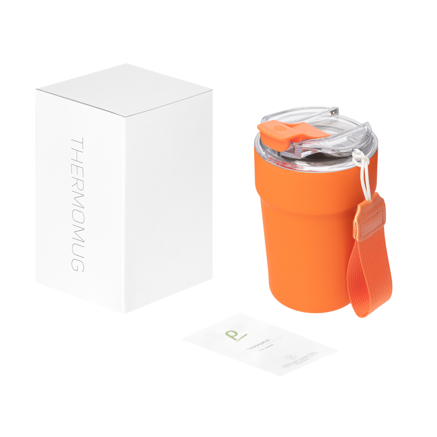 Термокружка вакуумная Monaco, оранжевая-10