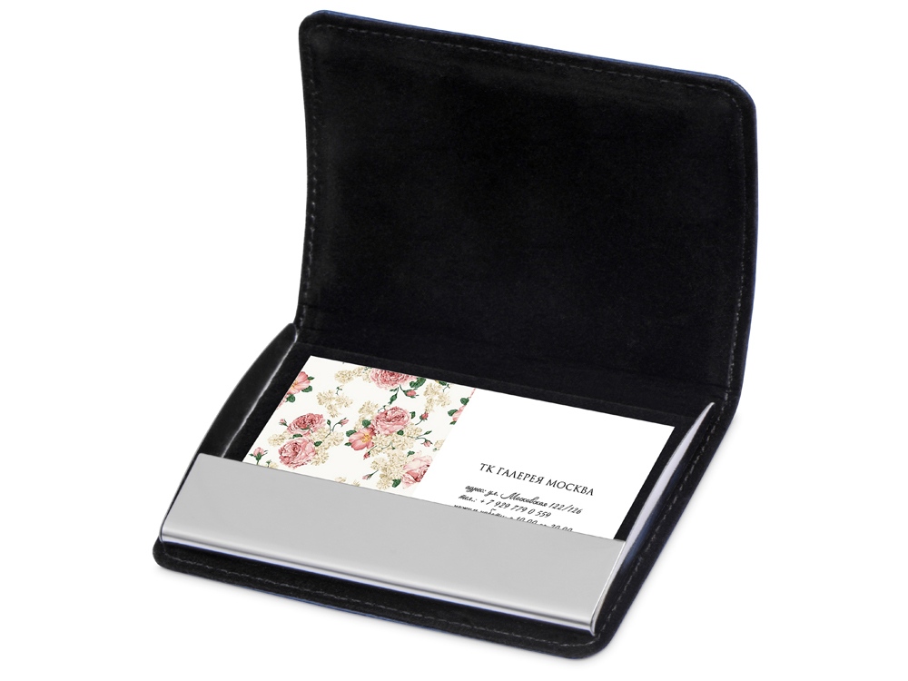 Визитница Намибия, синий/серебристый-2