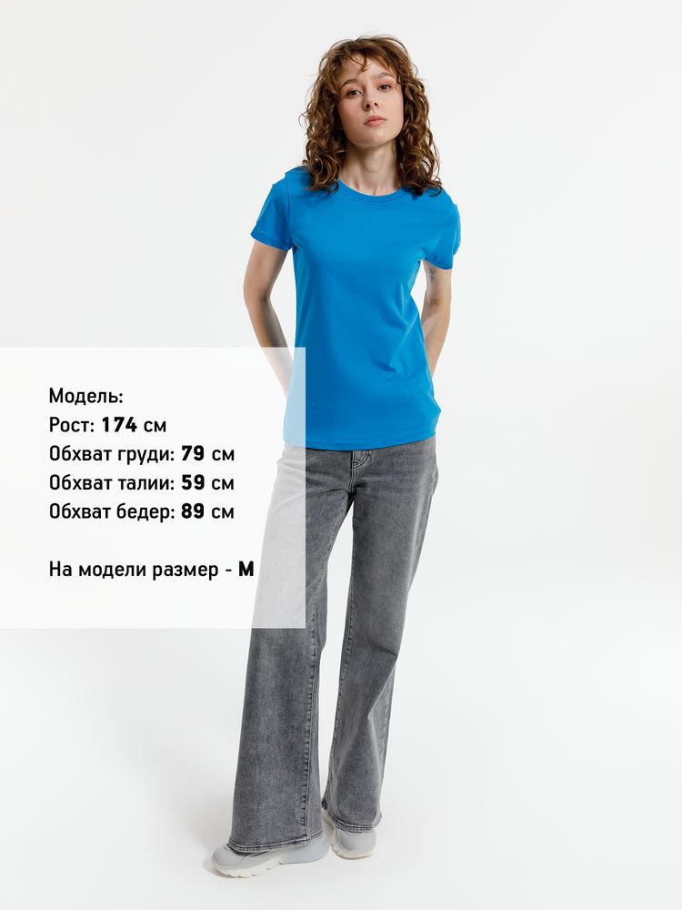 Футболка женская T-bolka Lady, бирюзовая-3