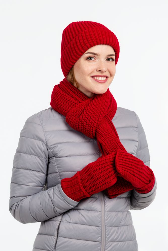 Варежки Nordkyn, глубокий красный-5