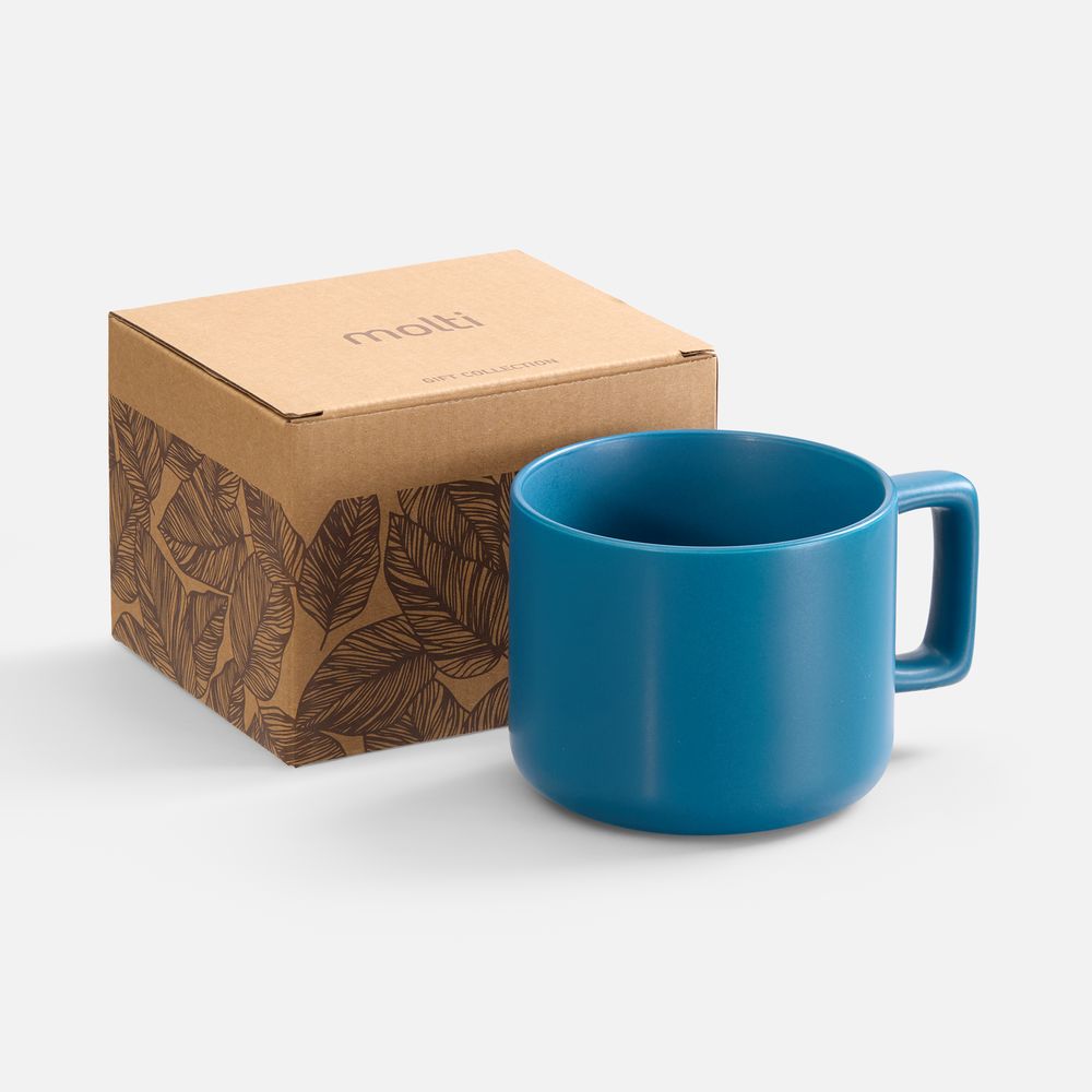 Чашка Jumbo в коробке матовая, морская волна-0