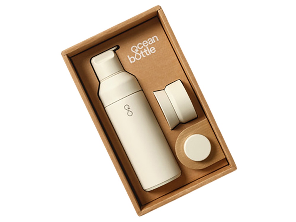 Подарочный набор Ocean Bottle 3-в-1 объемом 500 мл - Sandstone-4