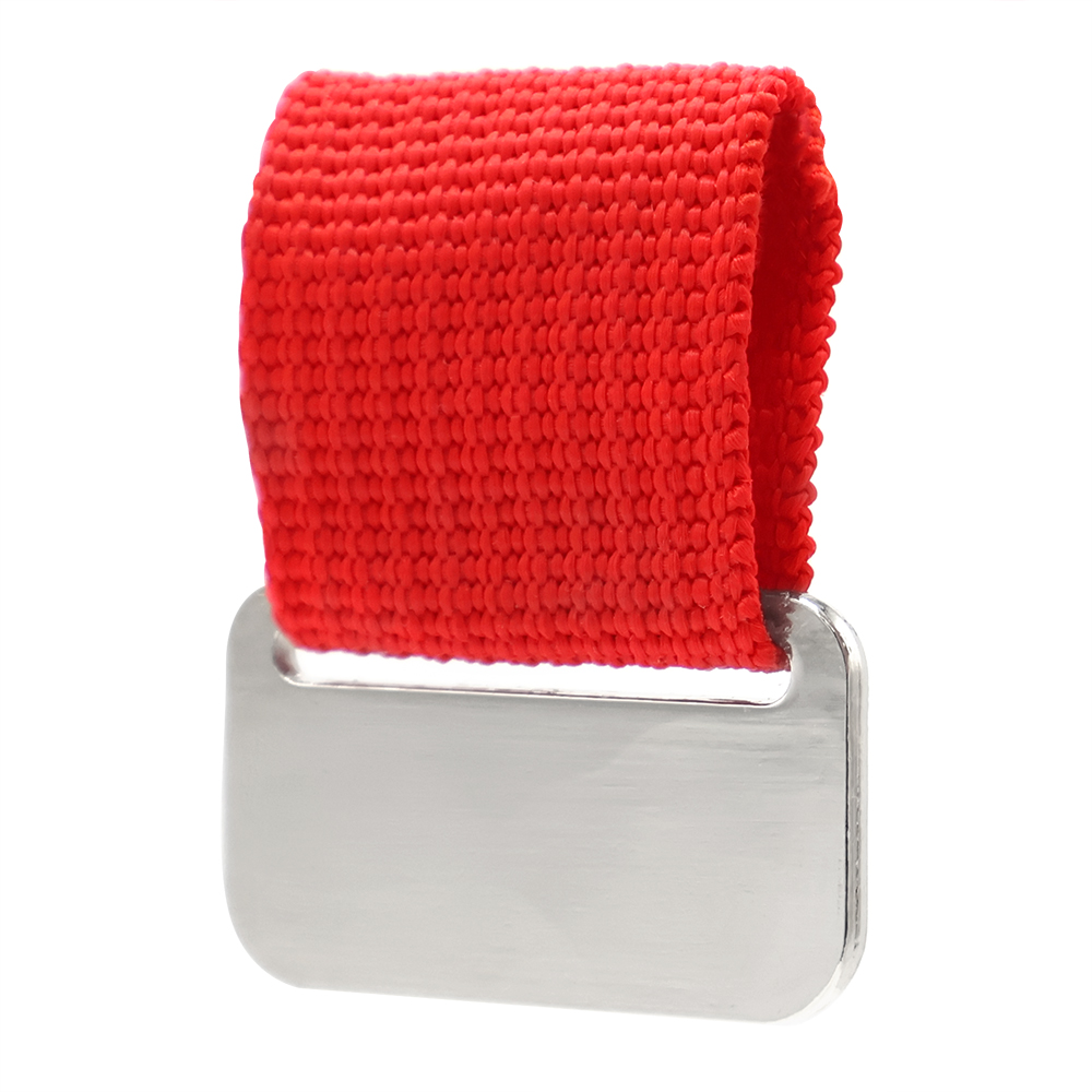 Металлический шильд с цветным ремешком (съёмный), Красный-0