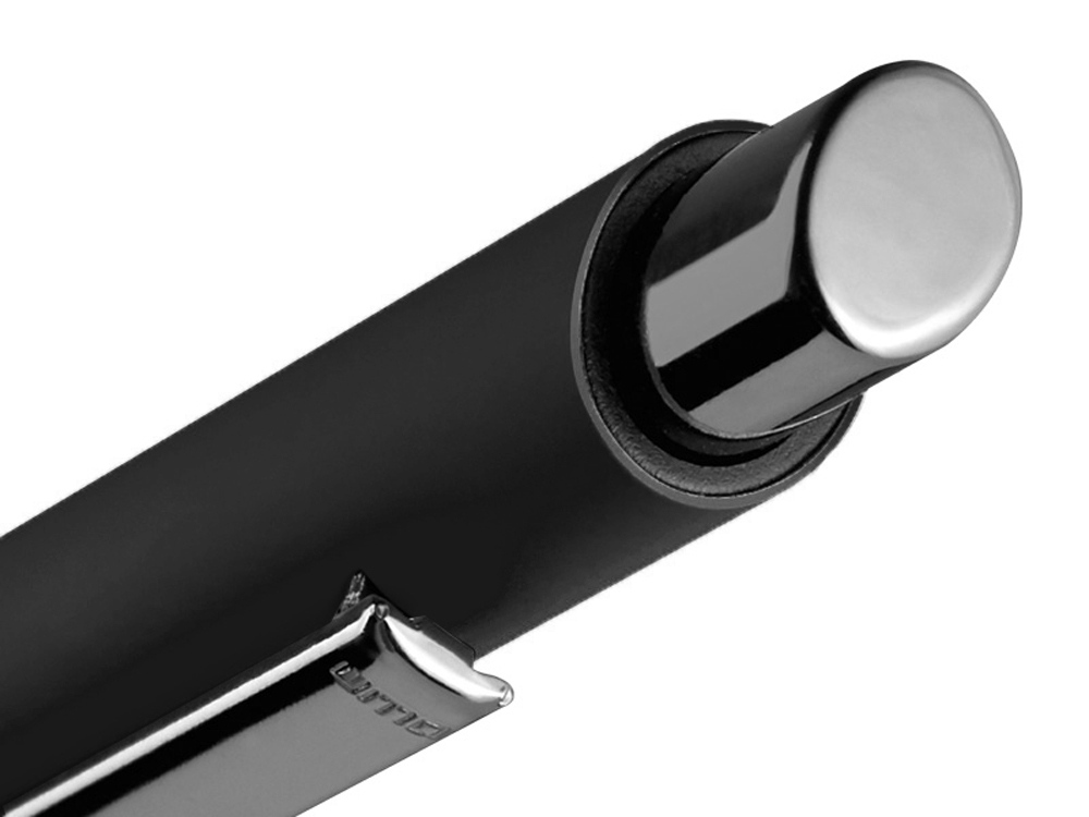 Металлическая шариковая ручка soft touch Ellipse gum, черный-2