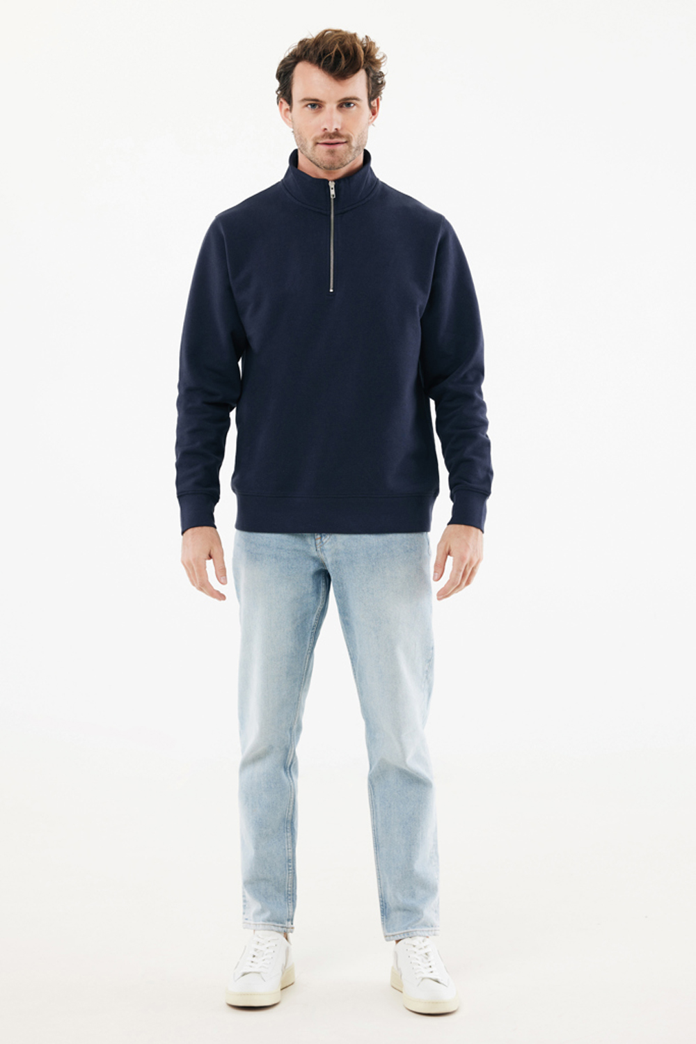 Свитшот на молнии Iqoniq Elgon из переработанного хлопка, 300 г/м²-11