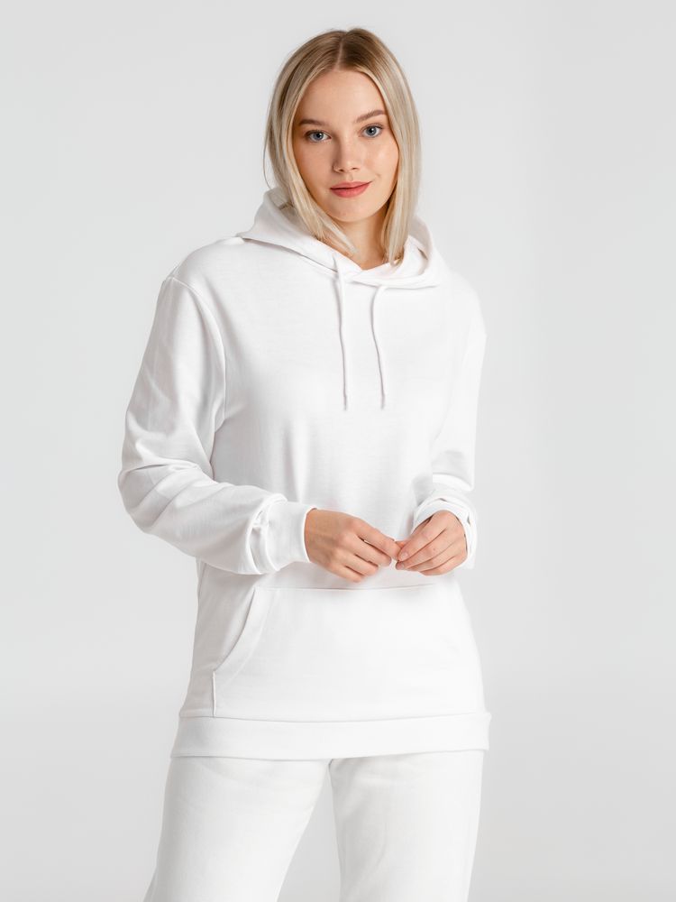 Толстовка с капюшоном унисекс Hoodie, белая-7