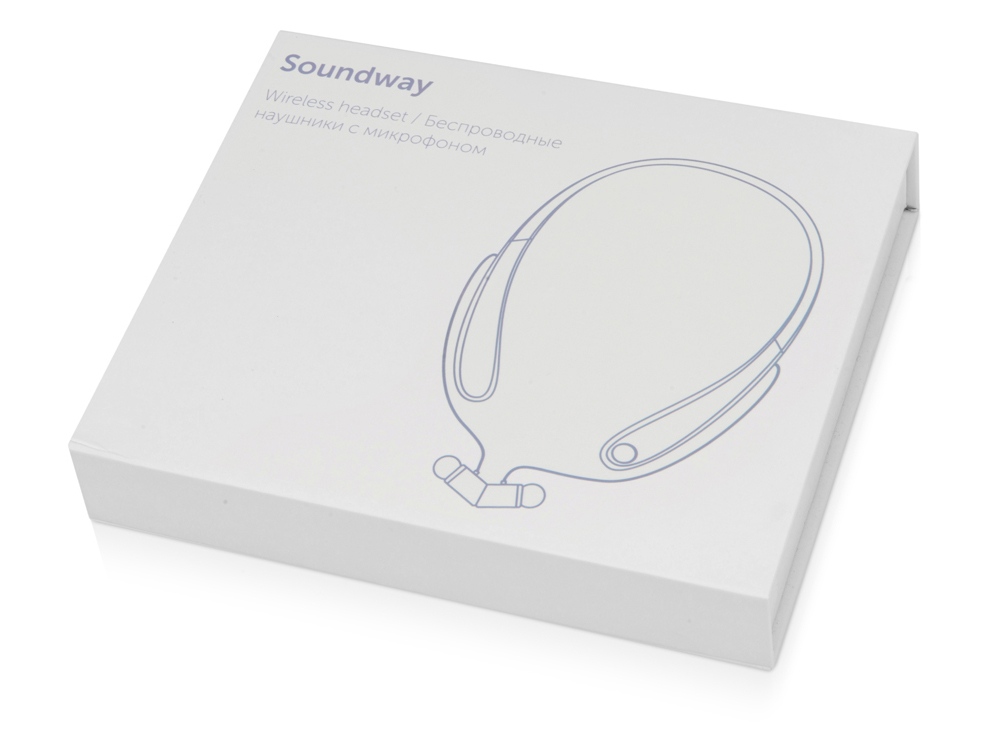 Беспроводные наушники с микрофоном Soundway, черный/красный-5