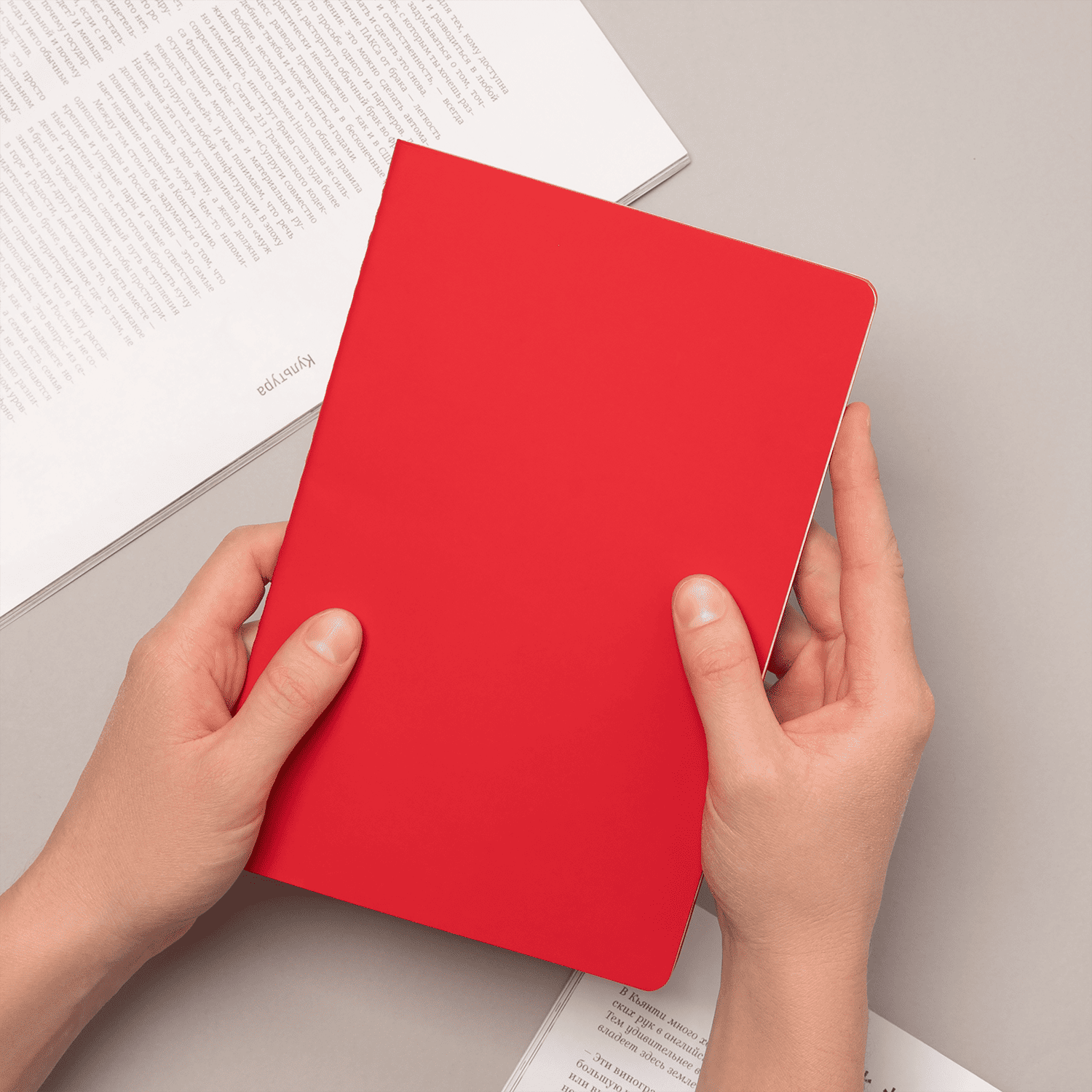 Блокнот Alpha slim, красный-15