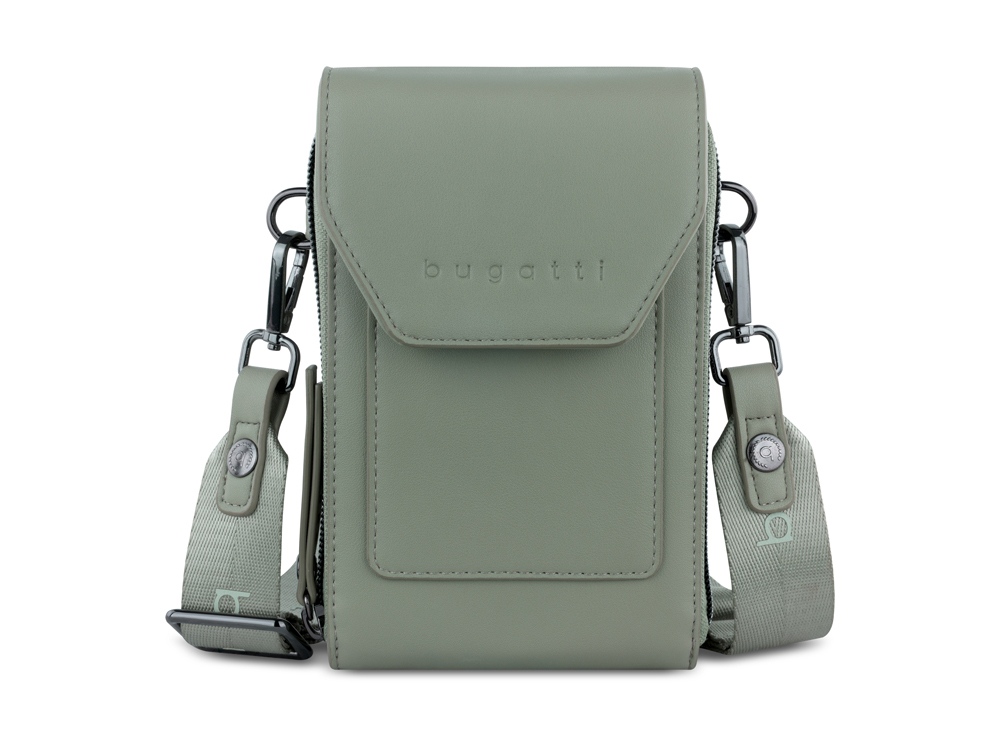 Сумка наплечная BUGATTI АЛМАТА | ALMATA, мятная, полиуретан, 11х4х19 см-1
