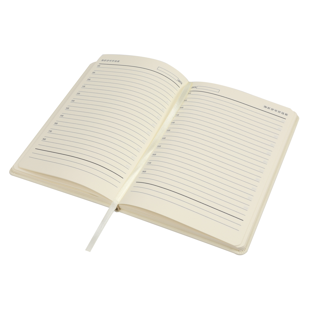 Ежедневник A5 недатированный Classique в твёрдом переплёте, Белый-3