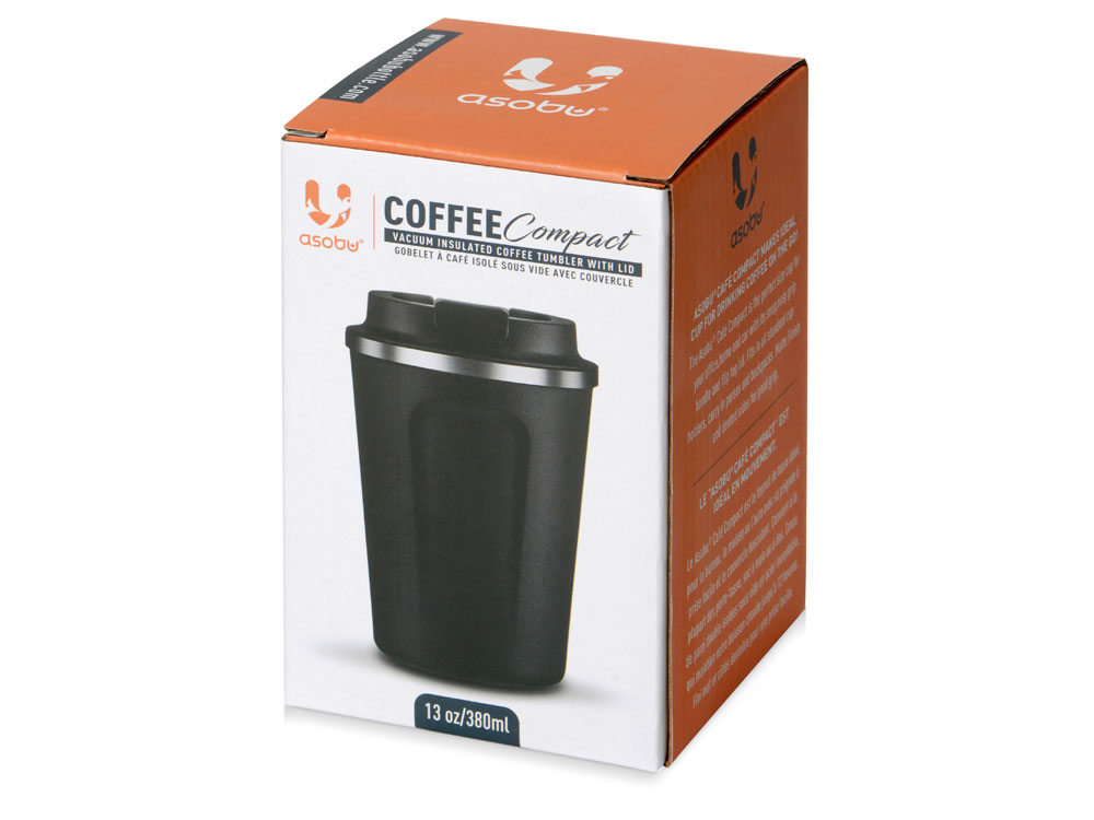 Термокружка CAFe COMPACT, 380 мл, черный-10