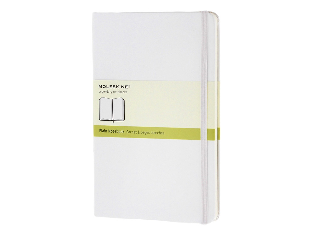 Записная книжка Moleskine Classic (нелинованный) в твердой обложке, Large (13х21см), белый-0