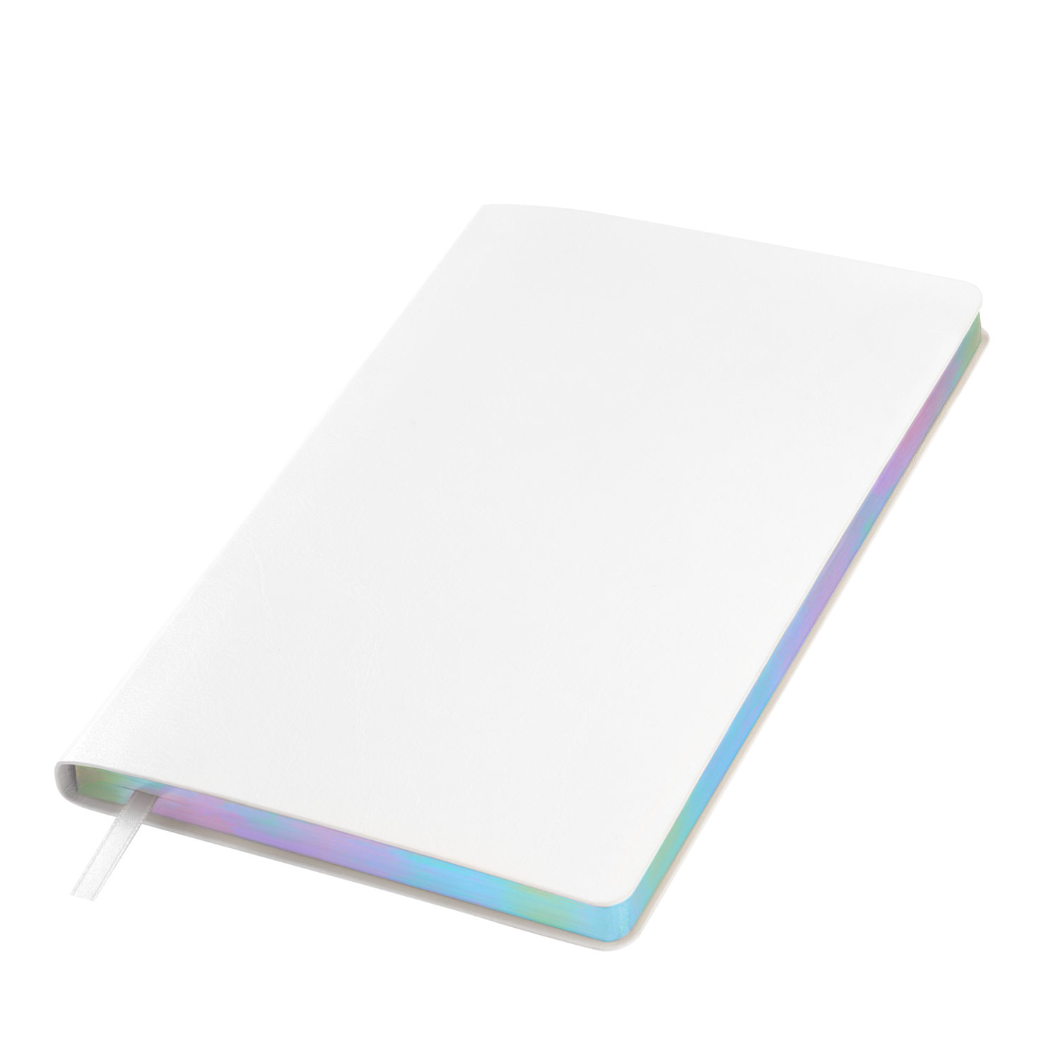 Ежедневник Гэлакси (Galaxy) недатированный, гибкая обложка, срез голограф. фольга, белый-1