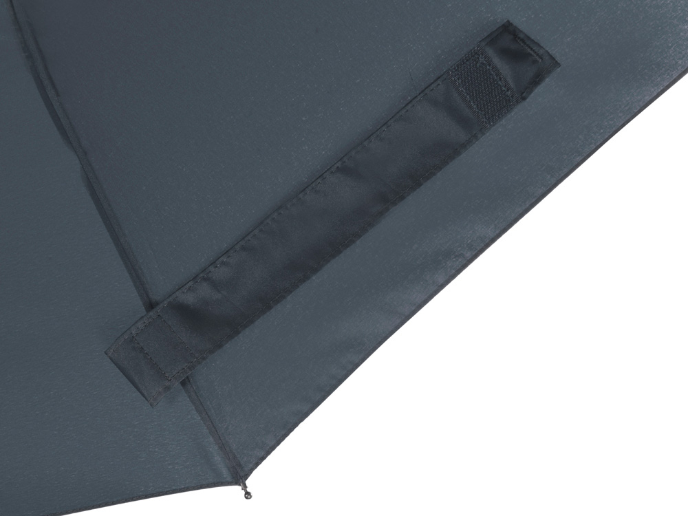 Зонт-автомат Lumet с куполом из переработанного пластика, серый-5