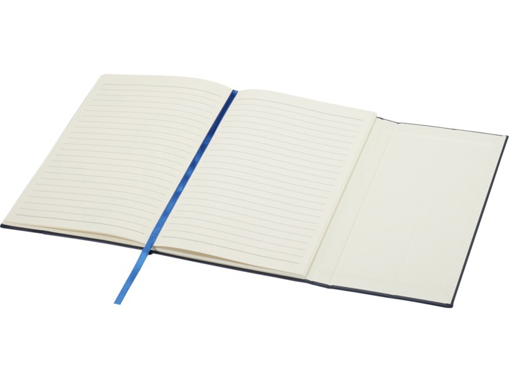 Блокнот Alejandra формата А5 с твердой обложкой из переработанной кожи - Синий-4