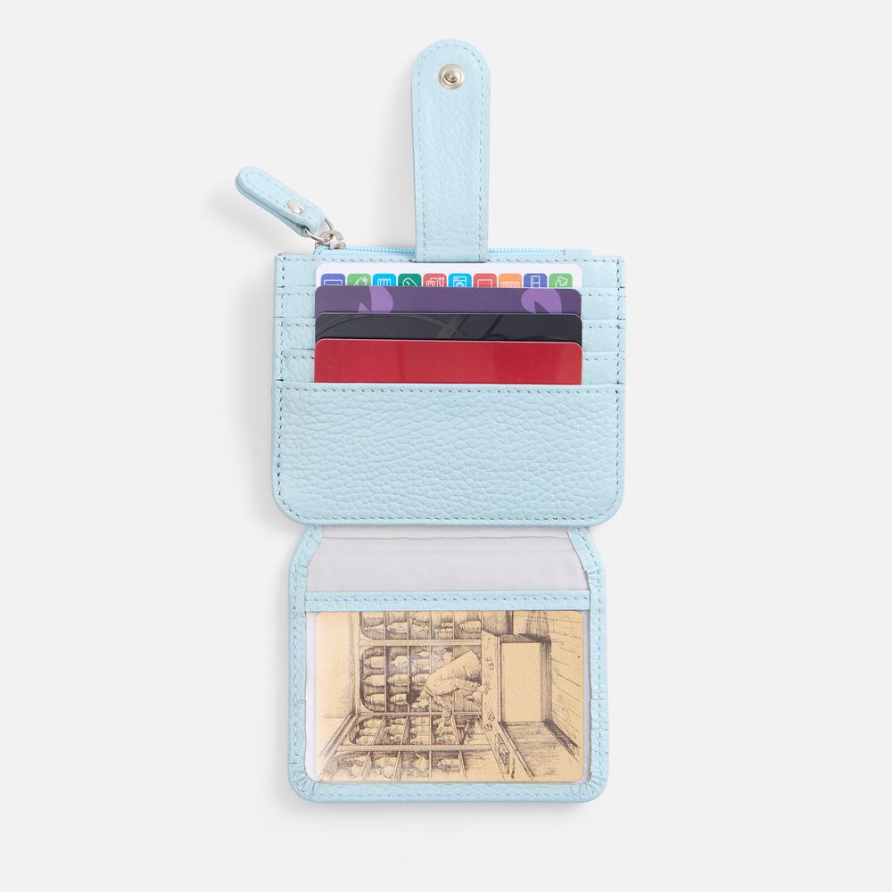 Картхолдер на молнии Unison, голубой-2