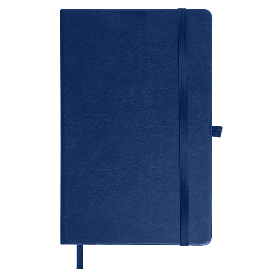 Бизнес-блокнот "Justy", 130*210 мм, темно-синий,  тв. обложка,  резинка 7 мм, блок-линейка, темно-синий-1