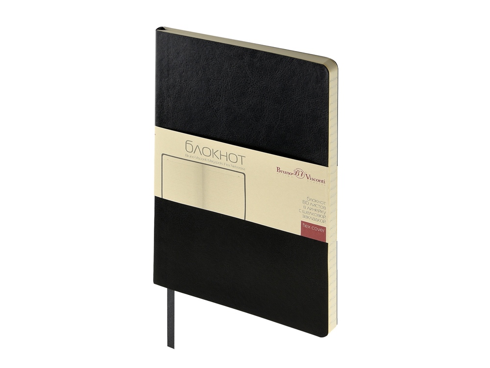 Блокнот А5 Megapolis Flex Nebraska, черный-0