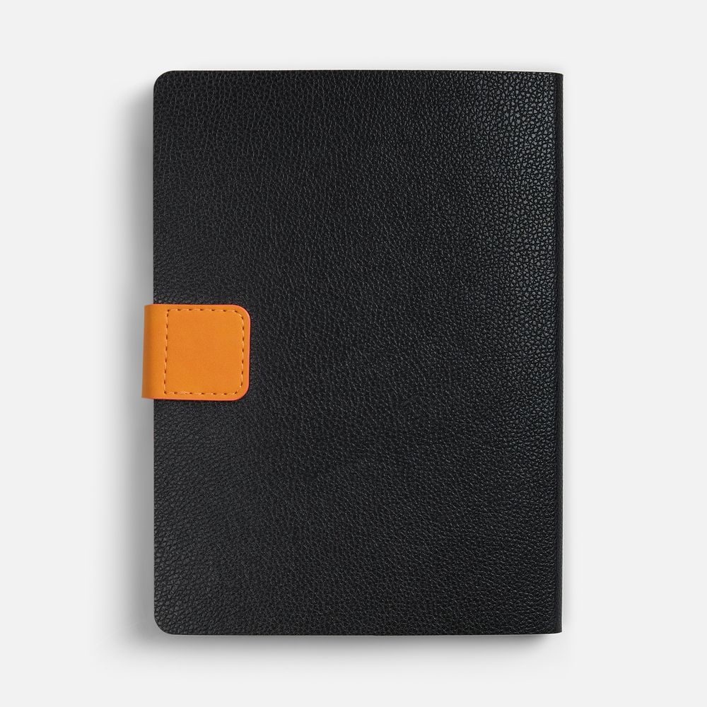 Ежедневник Boom, недатированный, черный с оранжевым-2