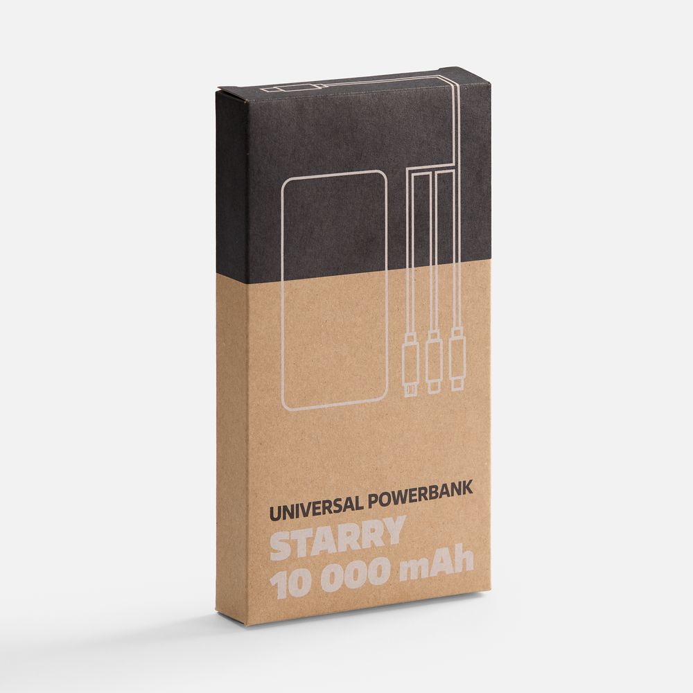 Аккумулятор Uniscend Starry с подсветкой, 10000 мАч, синий-3