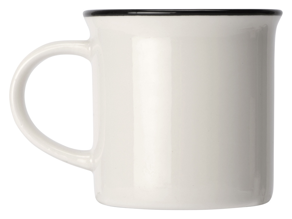 Кружка Countryside S с черным ободком, белая внутри, цветная снаружи, белый-1