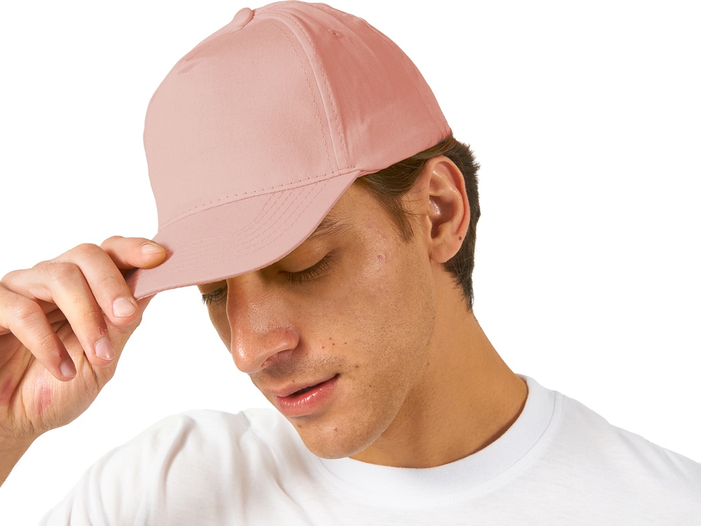 Бейсболка Memphis 5-ти панельная 165 гр, лососевый-1