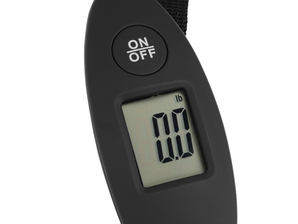 Багажные весы с покрытием soft touch Gravity, черный-2