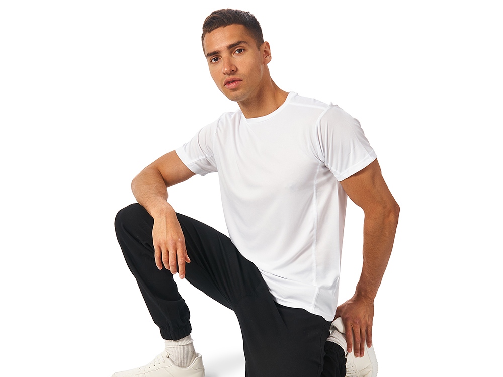 Мужская спортивная футболка Turin из комбинируемых материалов, белый-1