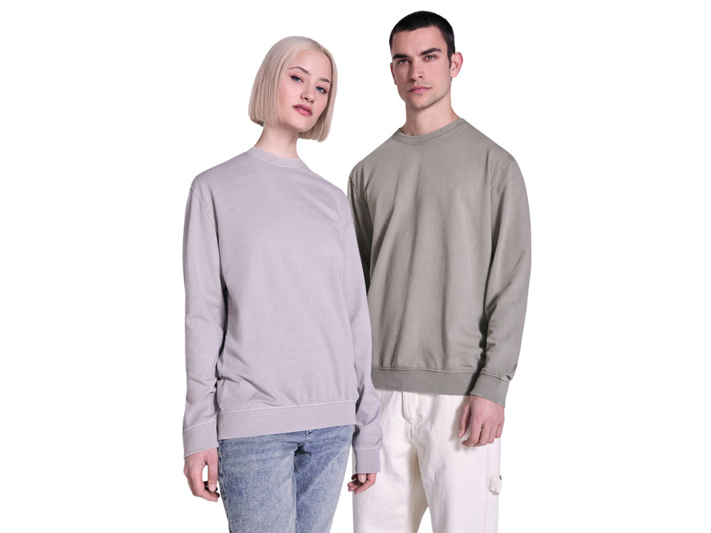 Свитшот Jaya унисекс, каменистый выстиранный-7