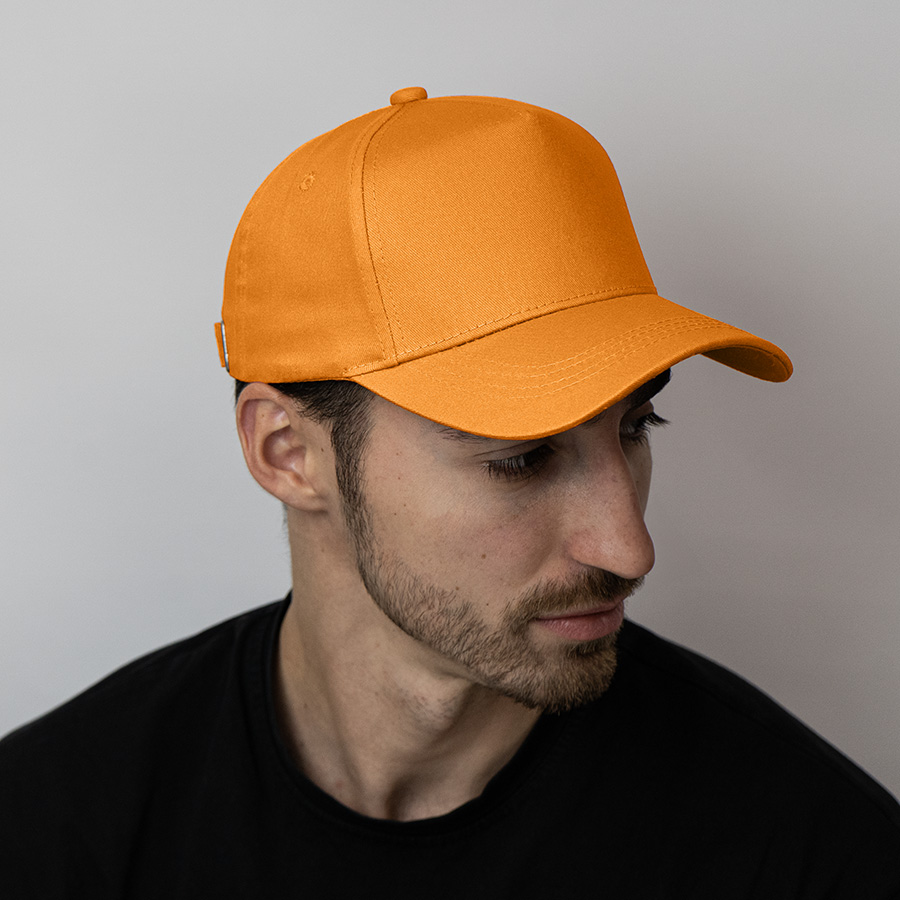 Бейсболка VALLEY, 5 клиньев, металлическая застежка, оранжевый-1