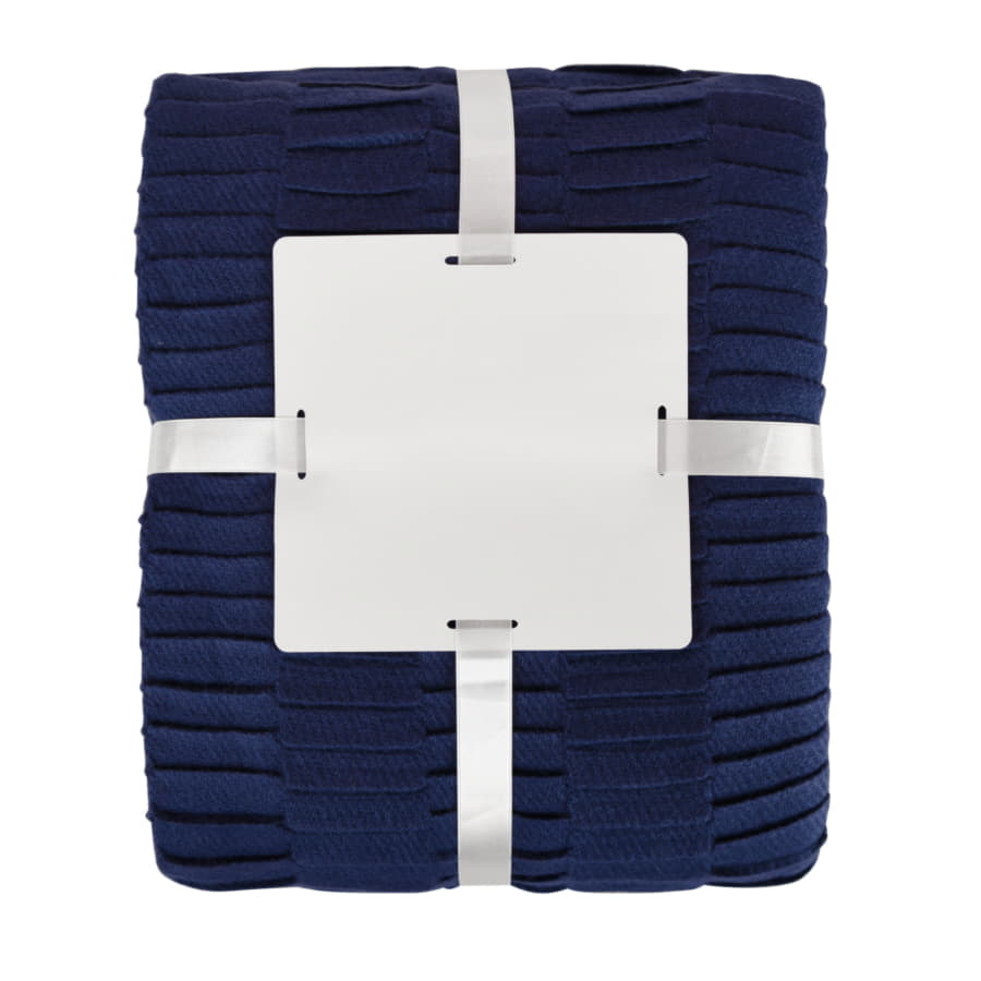 Плед WAVE, 130х150 см, акрил 180гр/м2, синий-3