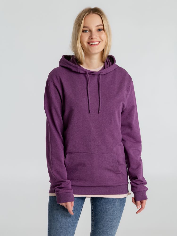 Толстовка с капюшоном унисекс Hoodie, фиолетовый меланж-3