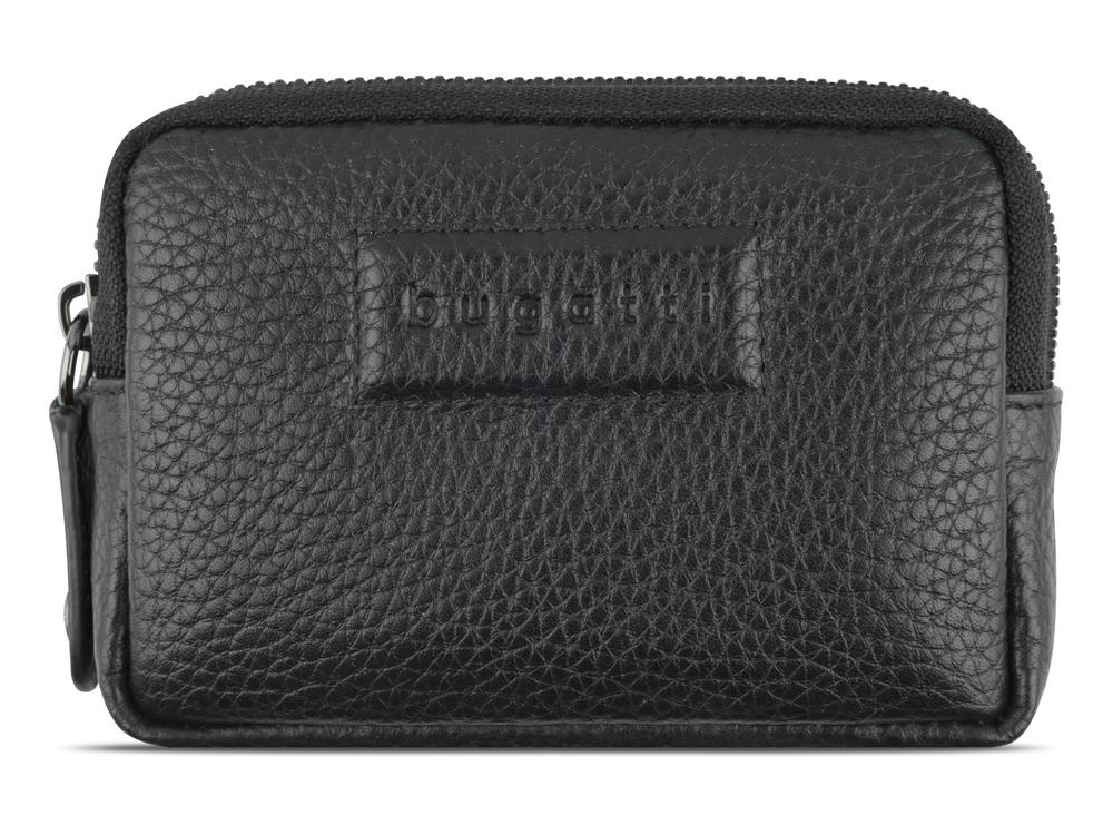 Ключница BUGATTI Elsa, с защитой данных RFID, чёрная, воловья кожа/полиэстер, 11х2х7 см-1