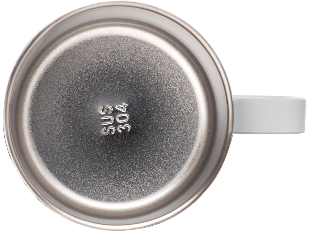 Кружка стальная Alaska с крышкой слайдером, powder coating, белый-6