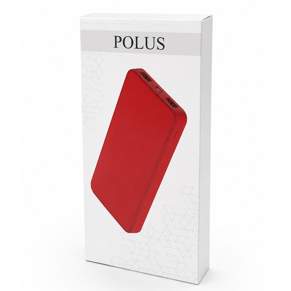 Внешний аккумулятор Polus, Красный.-5