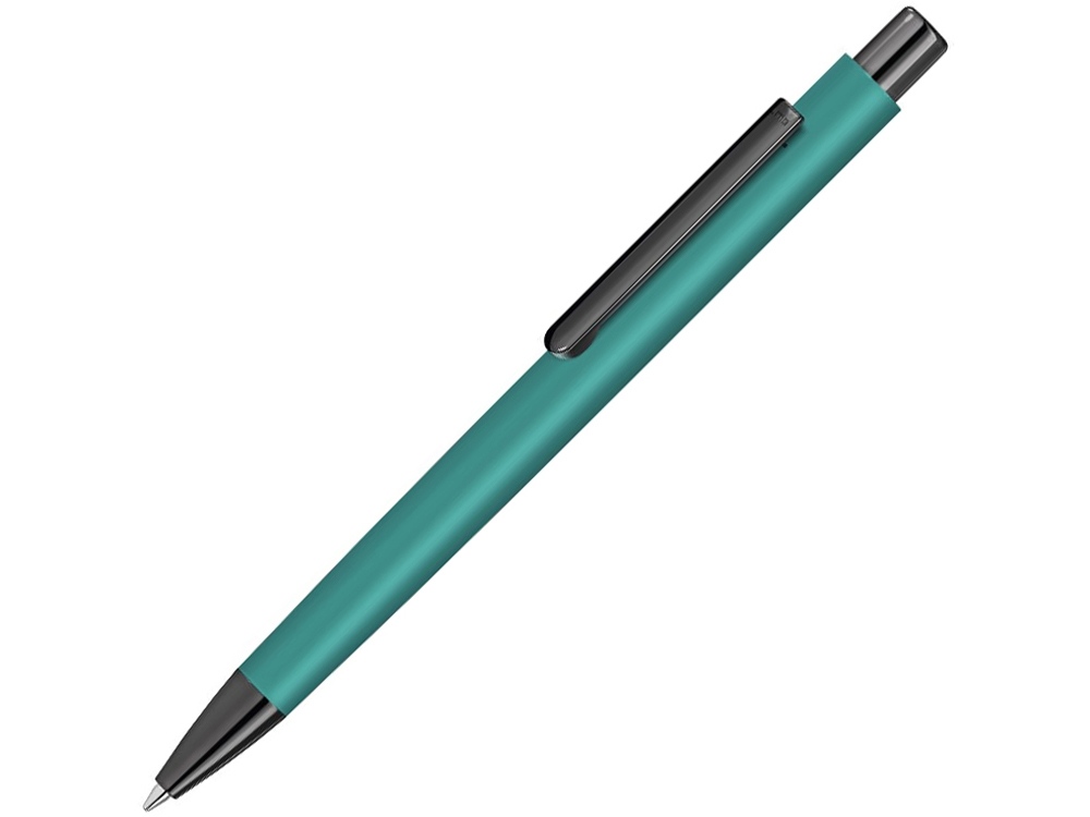 Металлическая шариковая ручка soft touch Ellipse gum, бирюзовый-0