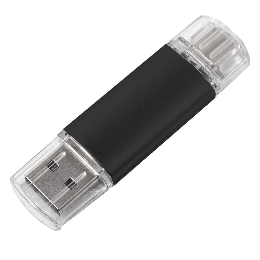 USB flash-карта ASSORTI OTG Type-C (8Гб), черный-0