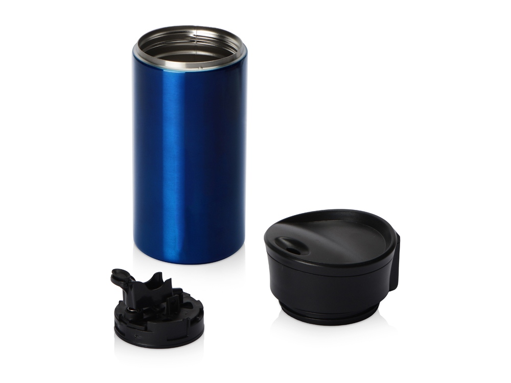 Вакуумная термокружка с кнопкой Upgrade, Waterline, темно-синий-3