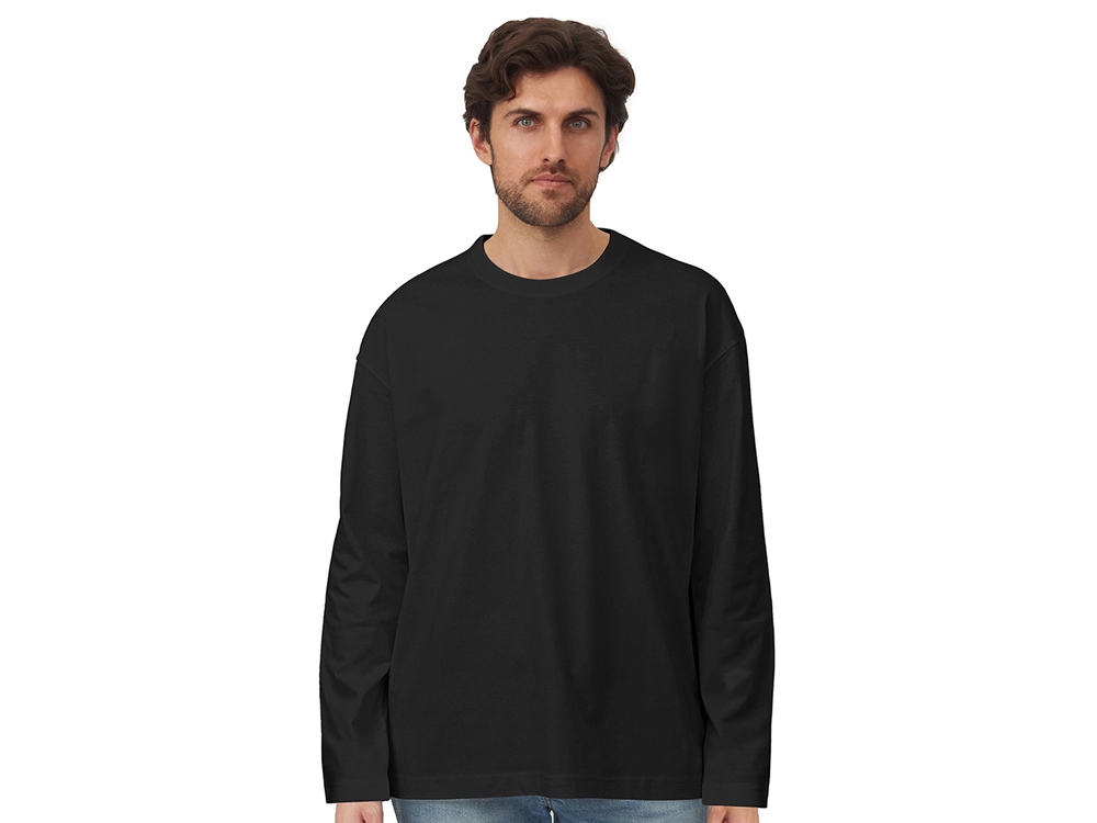 Лонгслив оверсайз Berlin унисекс, черный-1