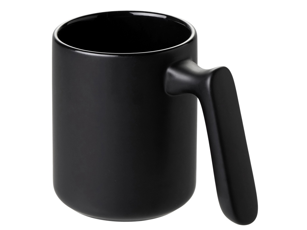 Кружка матовая с прямой ручкой Axio, 360 мл, черный-1