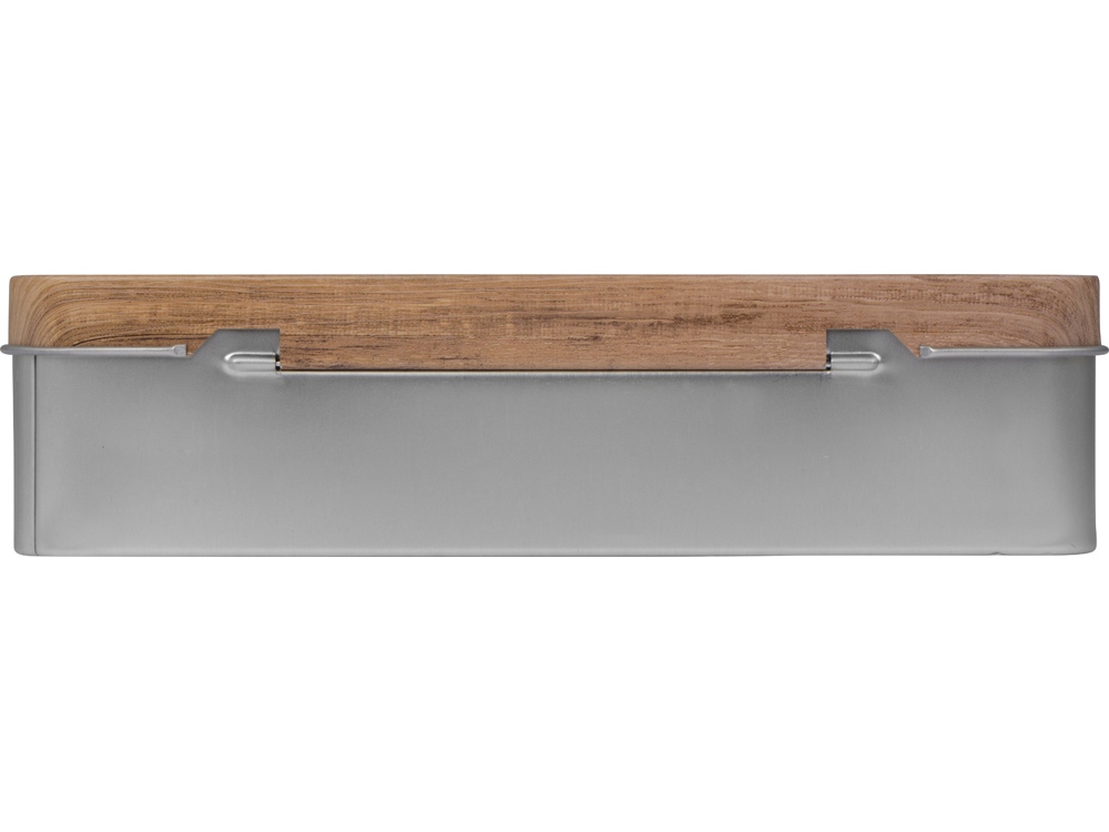 Подарочный винный набор из штопора и кожаного чехла для штопора ClickCut Set, серебристый-14