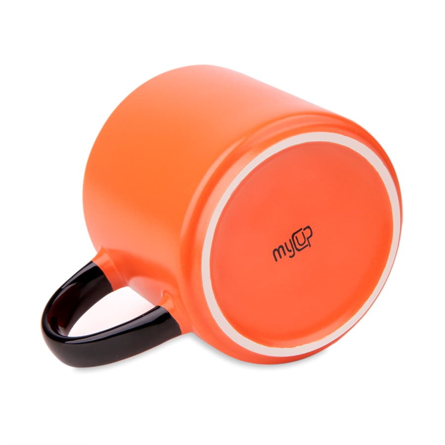 Кружка MARINA, черный, оранжевый-1