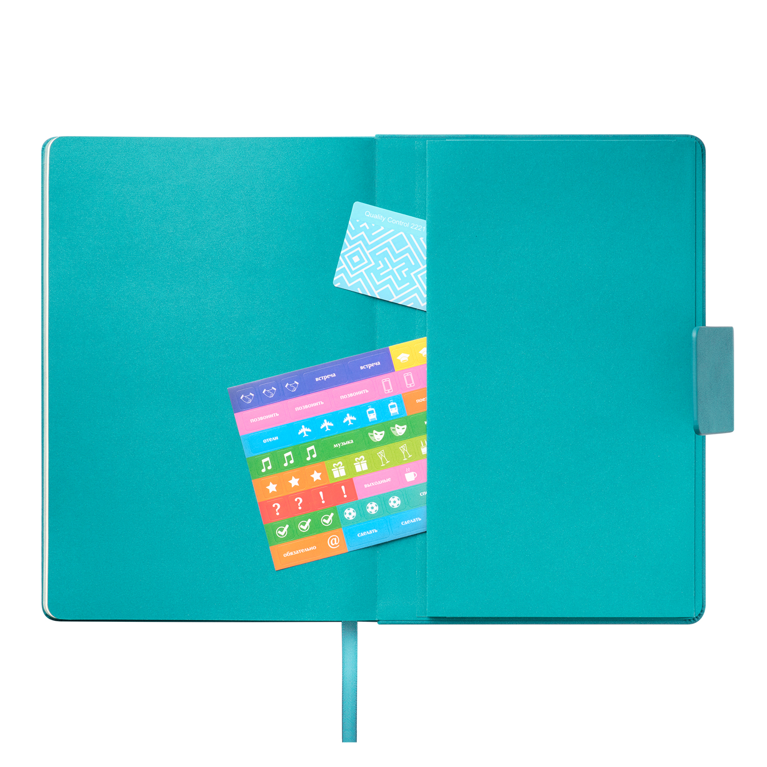 Ежедневник Риц (Ritz) недатированный, бирюзовый, твердая обложка-9