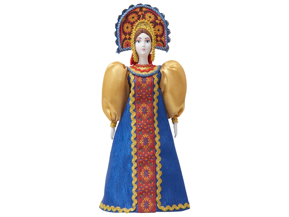 Подарочный набор: кукла фарфоровая, крем-мед, красный-11