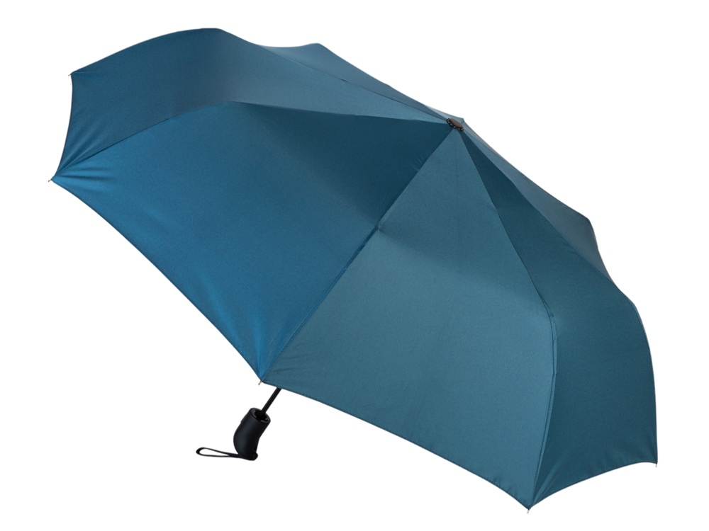 Подарочный набор с зонтом и термобутылкой в шопере, синий-4