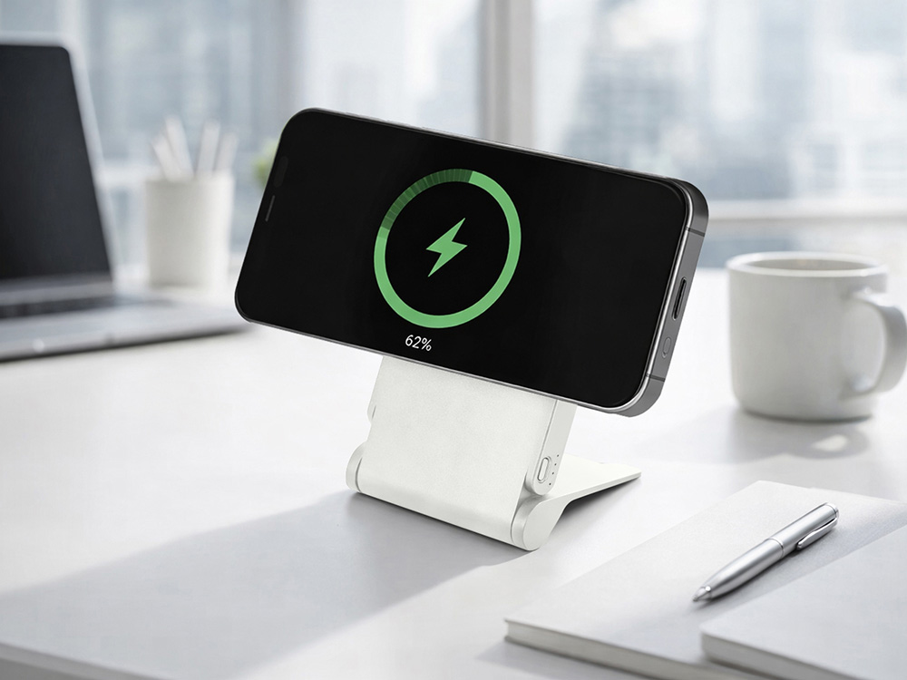 Внешний магнитный аккумулятор MagnIQ, белый, 5000 mAh-1