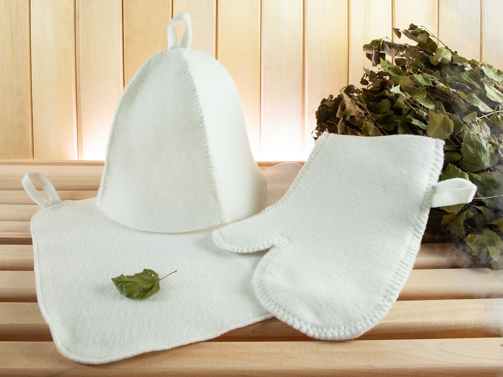 Набор для бани «Парилка», белый-3