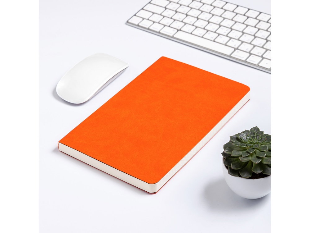 Ежедневник А5 недатированный Megapolis Velvet Flex, оранжевый-8