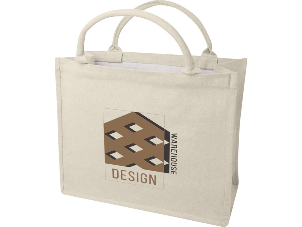 Page эко-сумка для книг из переработанного материала Aware™ плотностью 500 г/м² - Бежевый-5