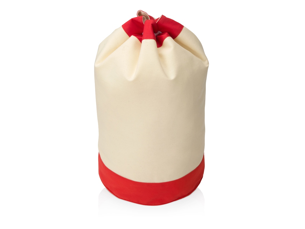 Рюкзак-мешок Indiana хлопковый, 180гр, натуральный/красный-0